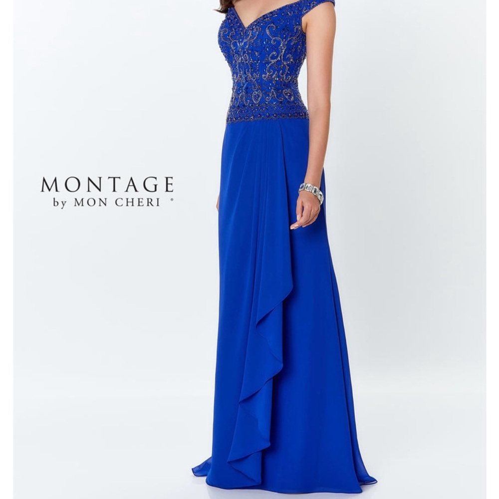 Montage by Mon Cheri Royal Blue Maxi Dress size 22w